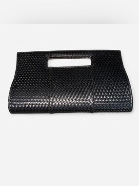 Charming Charlie Black Woven Clutch